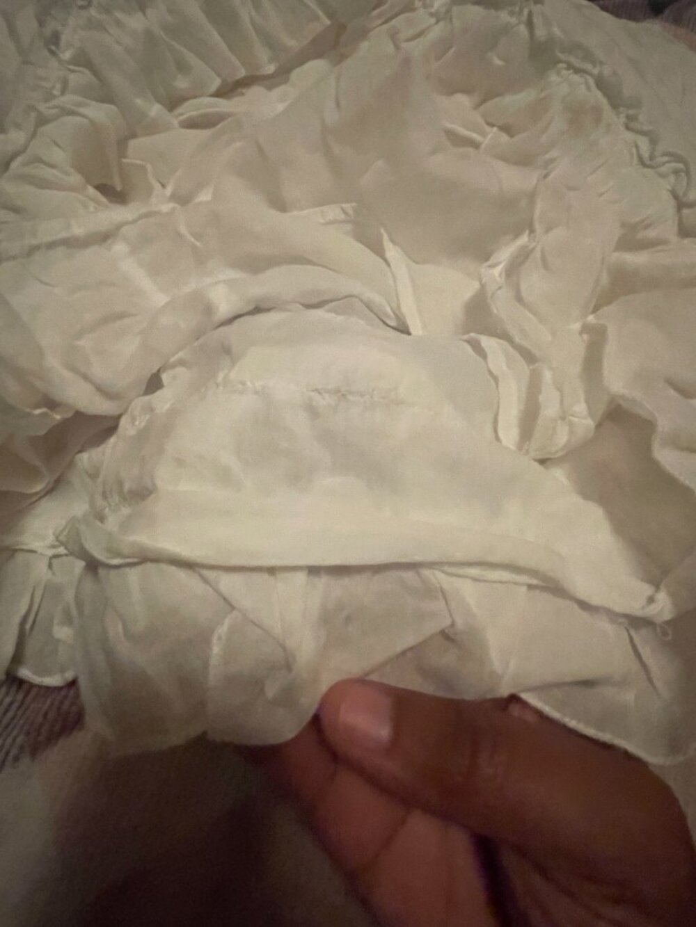 Beautiful White Delia's All Cotton Frilly Summer Baby Doll Style Top!! Women's L - Picture 8 of 16